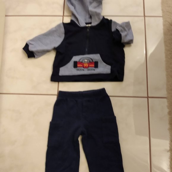 Baby Boy Hoodie and Comfy Cargo Sweats - Picture 2 of 3
